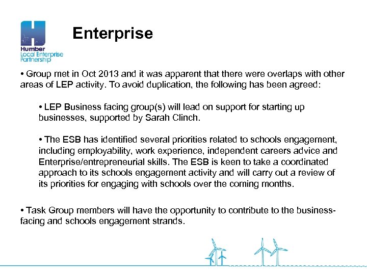 Enterprise • Group met in Oct 2013 and it was apparent that there were