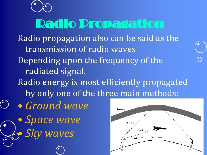 Radio Propagation Radio propagation also can be said as the transmission of radio waves
