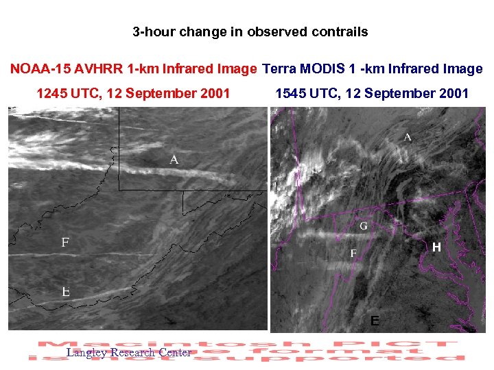 3 -hour change in observed contrails NOAA-15 AVHRR 1 -km Infrared Image Terra MODIS