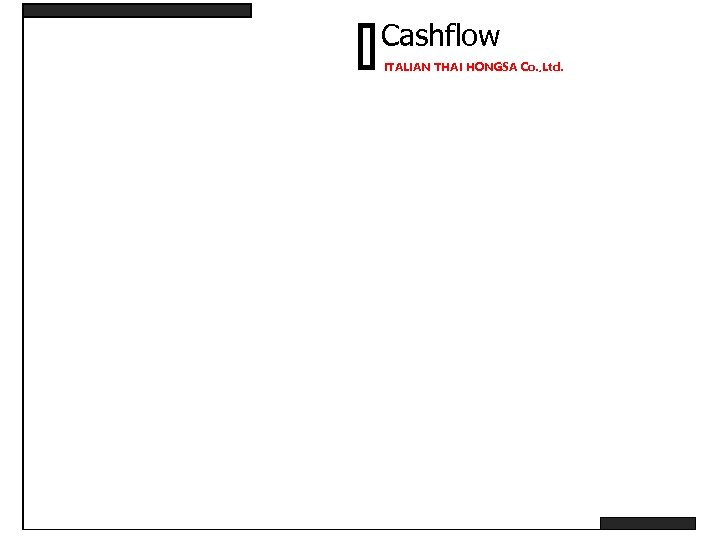 Cashflow ITALIAN THAI HONGSA Co. , Ltd. 