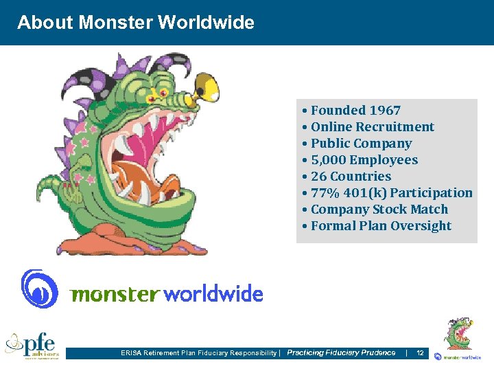 About Monster Worldwide • Founded 1967 • Online Recruitment • Public Company • 5,
