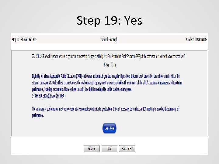 Step 19: Yes 