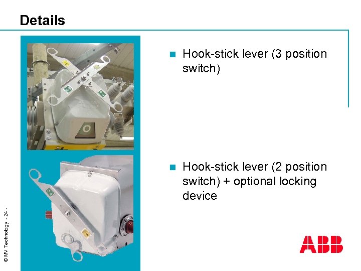 Details Hook-stick lever (3 position switch) n © MV Technology - 24 - n