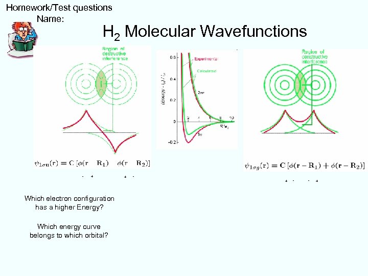  Homework/Test questions Name: H 2 Molecular Wavefunctions - + Which electron configuration has