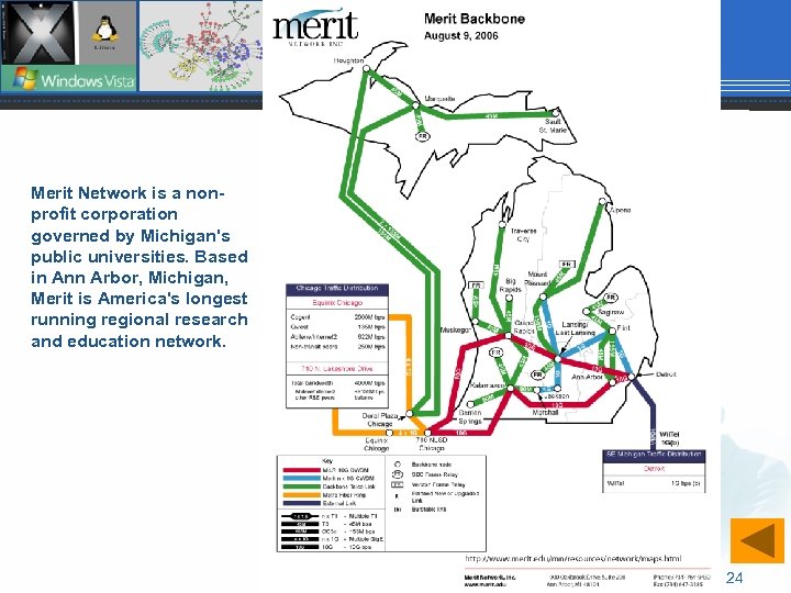 Merit Network is a nonprofit corporation governed by Michigan's public universities. Based in Ann