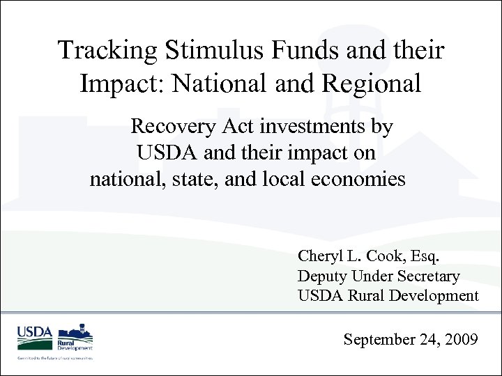 Tracking Stimulus Funds and their Impact: National and Regional Recovery Act investments by USDA