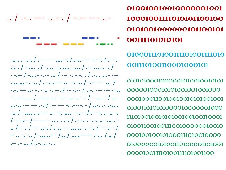 . . /. -. . ---. . . -. / -. -- ---. .