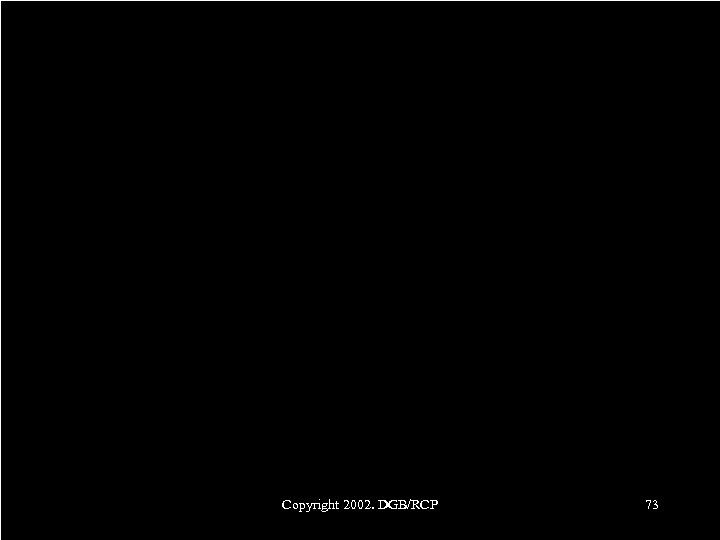 Copyright 2002. DGB/RCP 73 