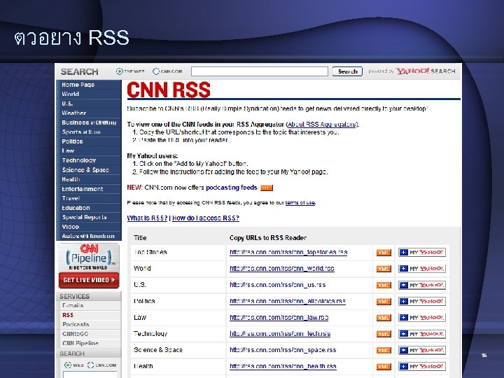 ตวอยาง RSS Goto. Know. org by KMI 36 