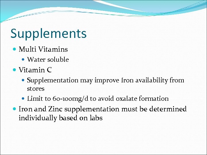 Supplements Multi Vitamins Water soluble Vitamin C Supplementation may improve Iron availability from stores