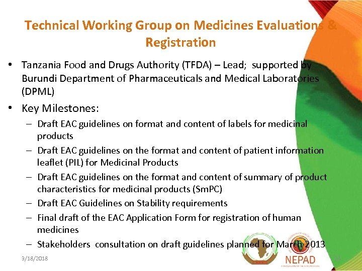 Technical Working Group on Medicines Evaluations & Registration • Tanzania Food and Drugs Authority