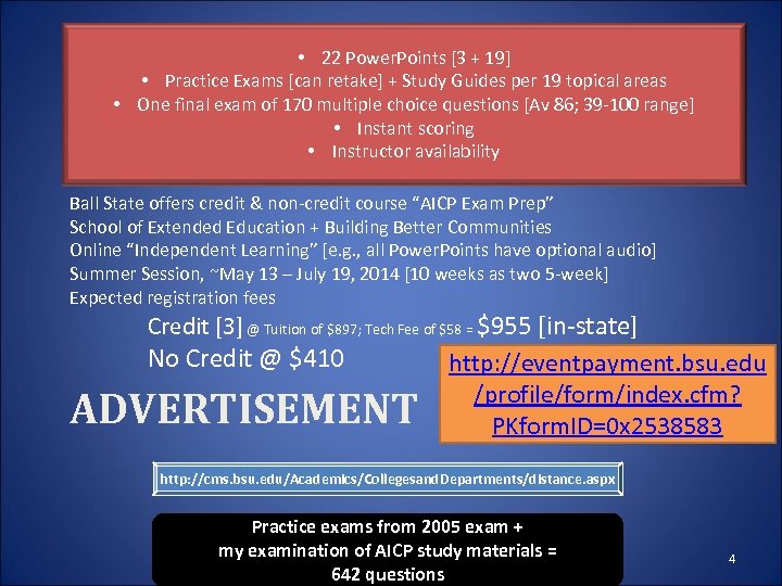  • 22 Power. Points [3 + 19] • Practice Exams [can retake] +