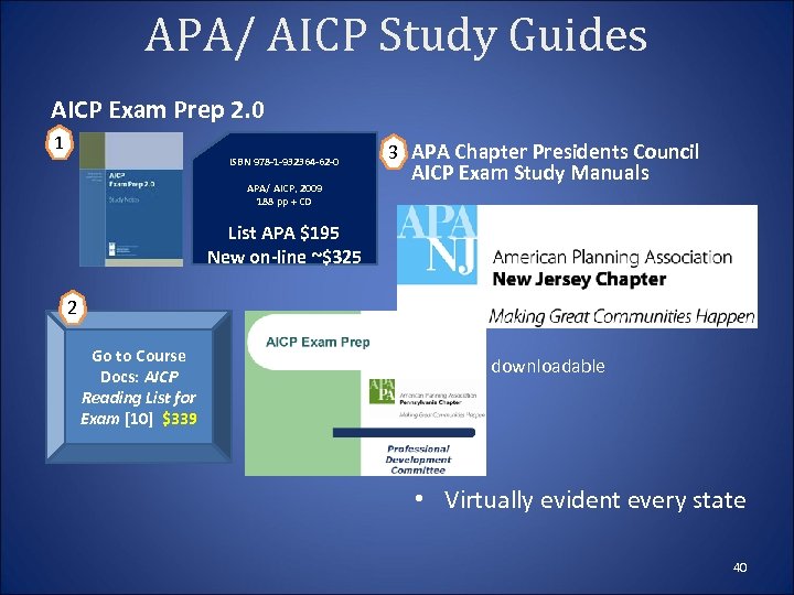 APA/ AICP Study Guides AICP Exam Prep 2. 0 1 ISBN 978 -1 -932364