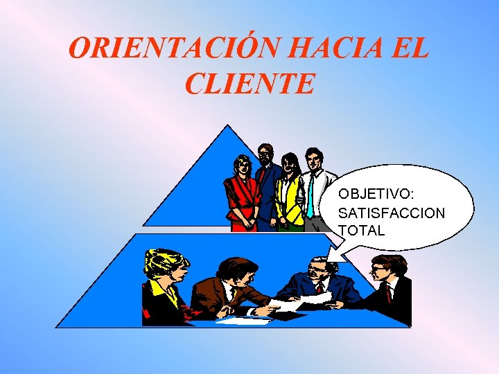 ORIENTACIÓN HACIA EL CLIENTE OBJETIVO: SATISFACCION TOTAL 