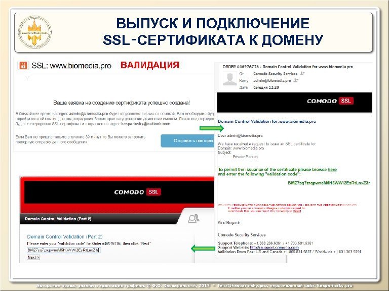 ВЫПУСК И ПОДКЛЮЧЕНИЕ SSL‑СЕРТИФИКАТА К ДОМЕНУ ВАЛИДАЦИЯ 