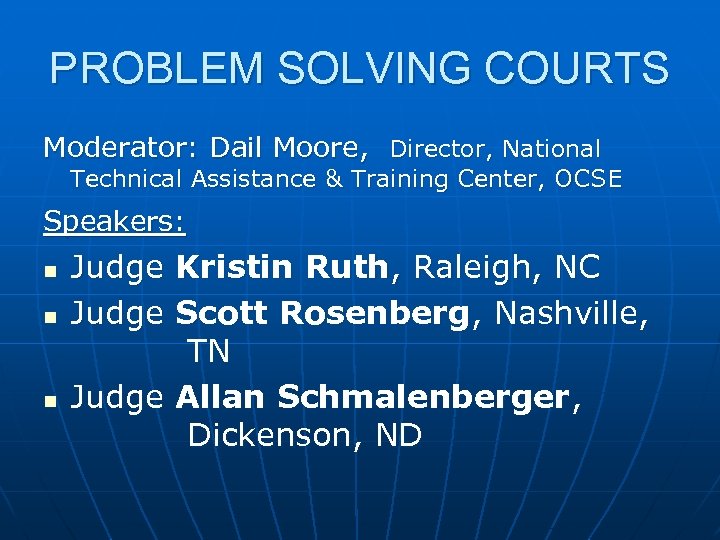 director of problem solving courts