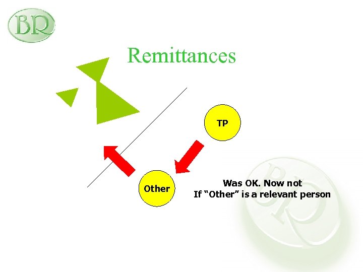 Remittances TP Other Was OK. Now not If “Other” is a relevant person 
