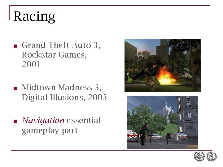 Racing n Grand Theft Auto 3, Rockstar Games, 2001 n Midtown Madness 3, Digital