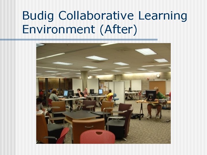 Budig Collaborative Learning Environment (After) 