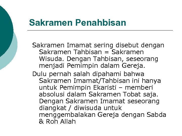 Sakramen Untuk Pelayanan Persekutuan Perutusan 1 Sakramen