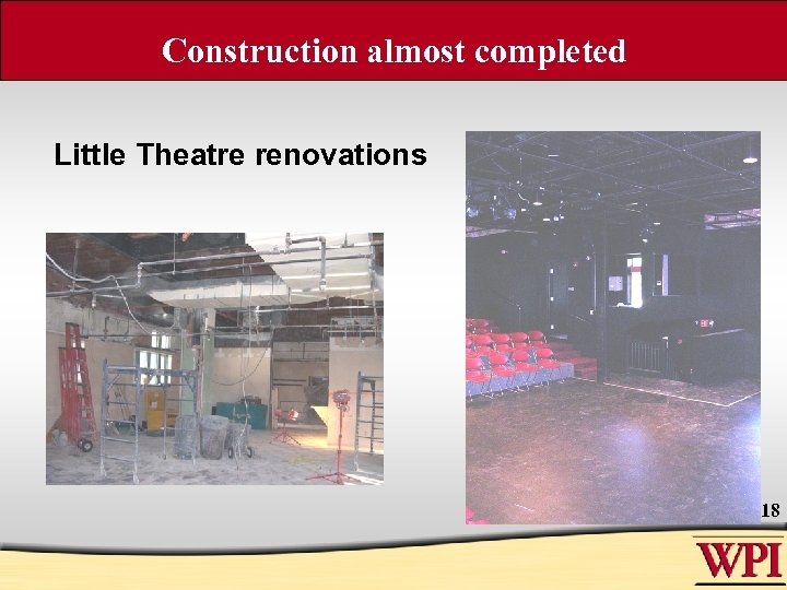 Construction almost completed Little Theatre renovations 18 