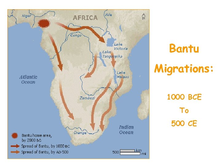 Bantu Migrations: 1000 BCE To 500 CE 