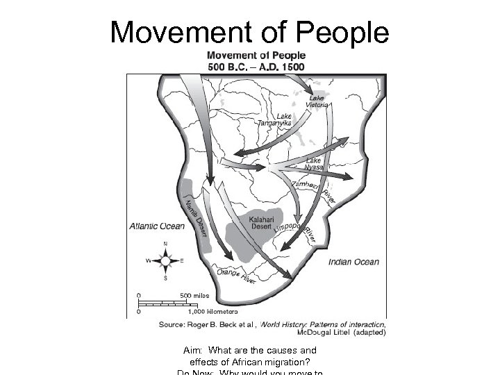 Movement of People Aim: What are the causes and effects of African migration? 