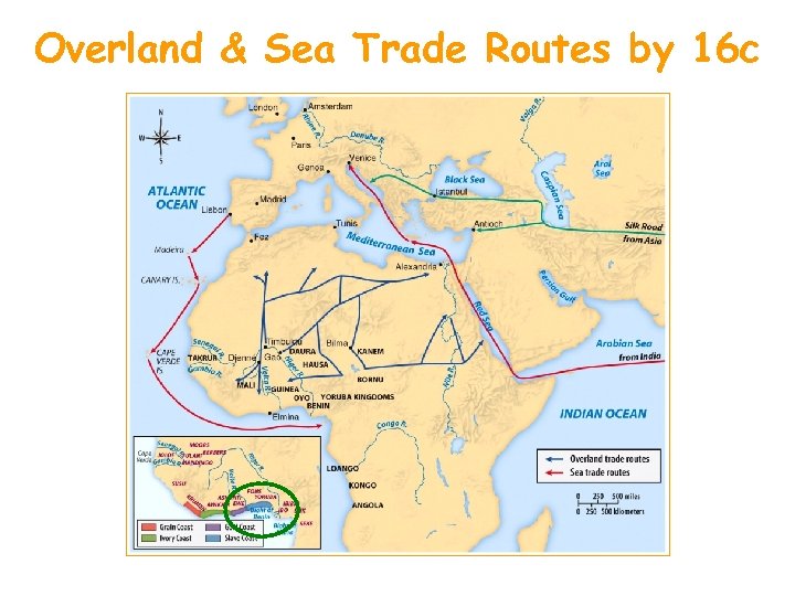 Overland & Sea Trade Routes by 16 c 