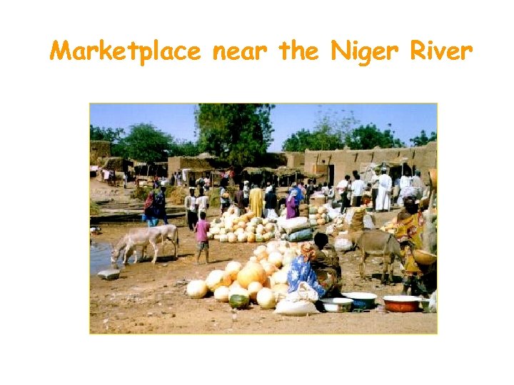 Marketplace near the Niger River 