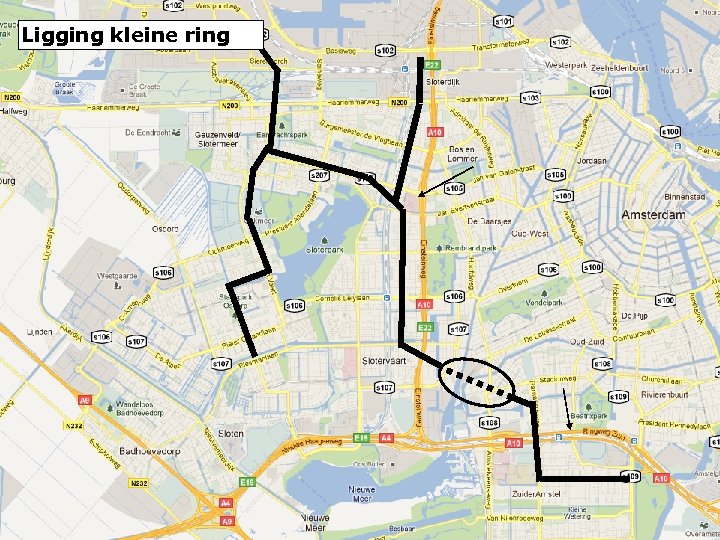 Ligging kleine ring 