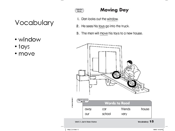 Vocabulary • window • toys • move 