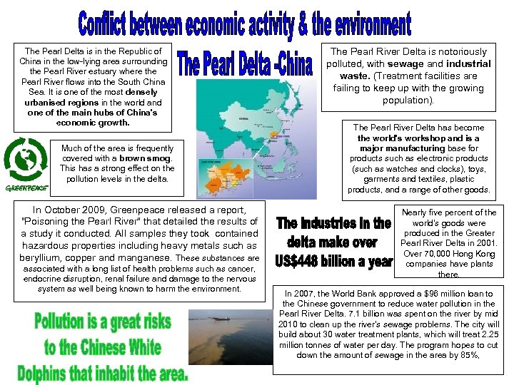 The Pearl Delta is in the Republic of China in the low-lying area surrounding