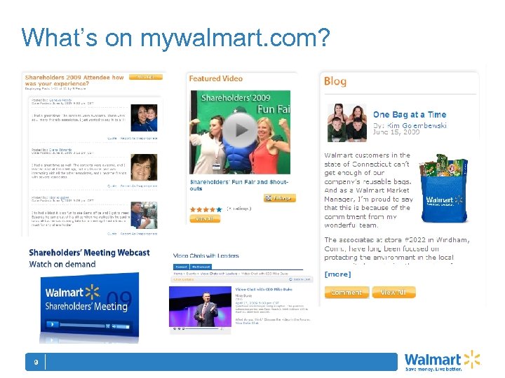 What’s on mywalmart. com? 9 