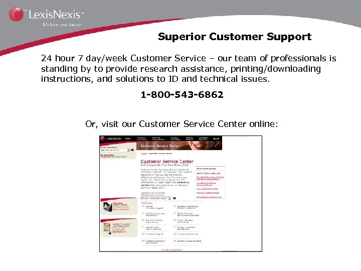 Superior Customer Support 24 hour 7 day/week Customer Service – our team of professionals