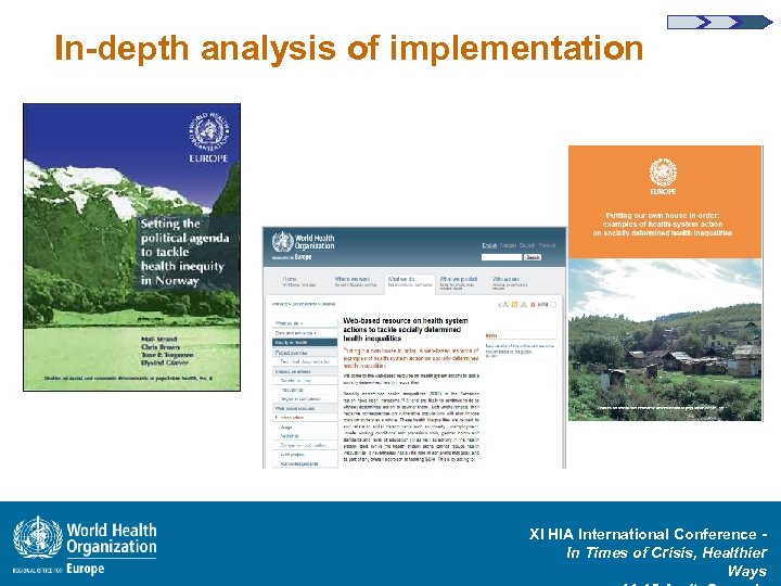 In-depth analysis of implementation XI HIA International Conference In Times of Crisis, Healthier Ways