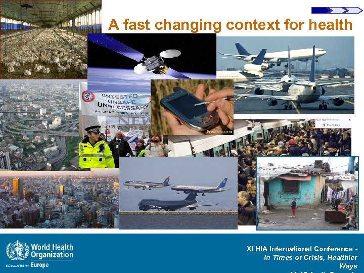 A fast changing context for health XI HIA International Conference In Times of Crisis,