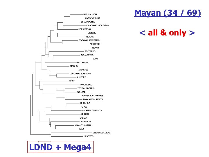 Mayan (34 / 69) < all & only > LDND + Mega 4 