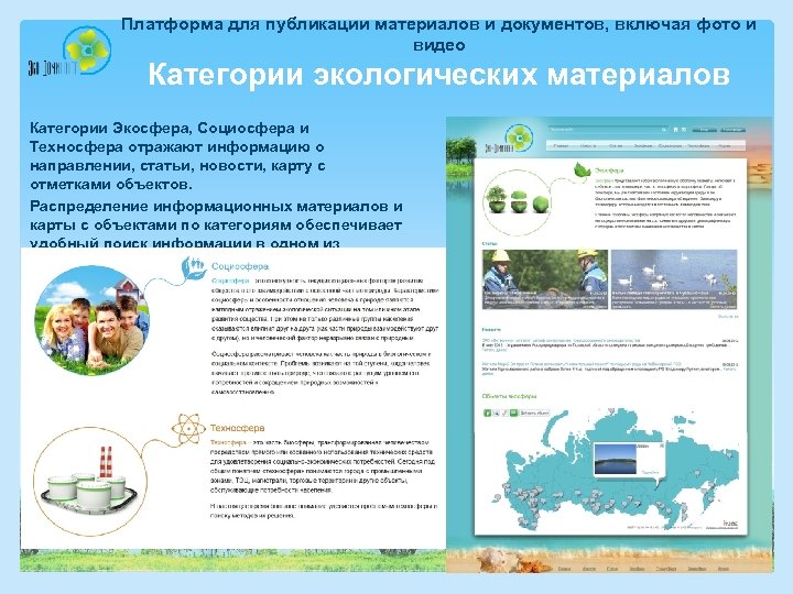 Платформа для публикации материалов и документов, включая фото и видео Категории экологических материалов Категории