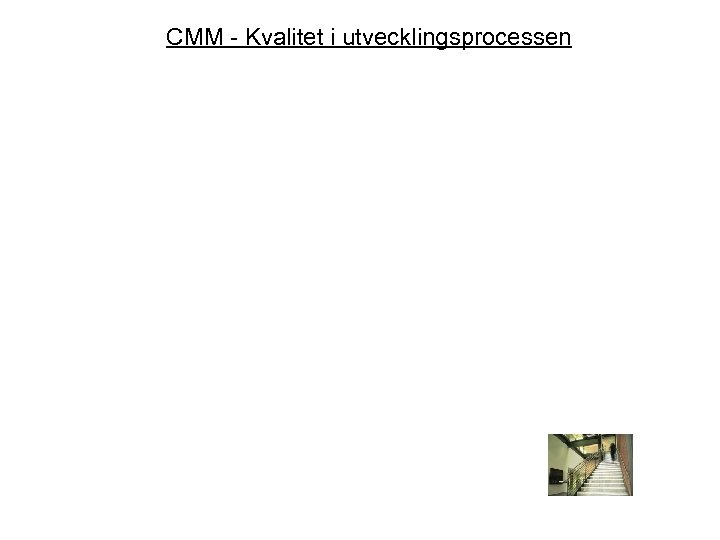 CMM - Kvalitet i utvecklingsprocessen 