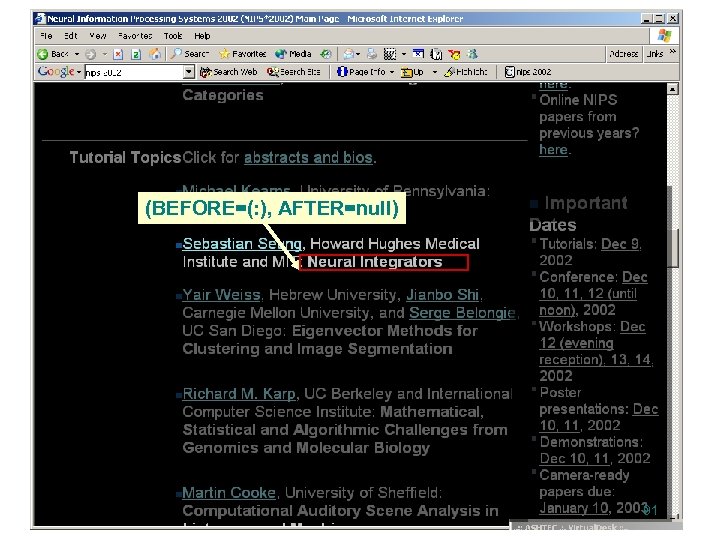 (BEFORE=(: ), AFTER=null) 91 
