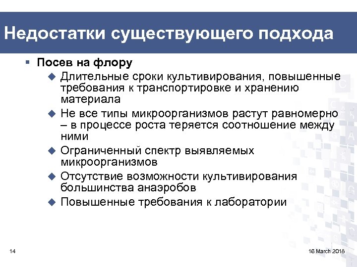 Возрастают требования. Недостатки существующего законодательства. Недостатки существующих подходов. Микрофлора мочеполового тракта. Исследование биоценоза урогенитального тракта у мужчин,.