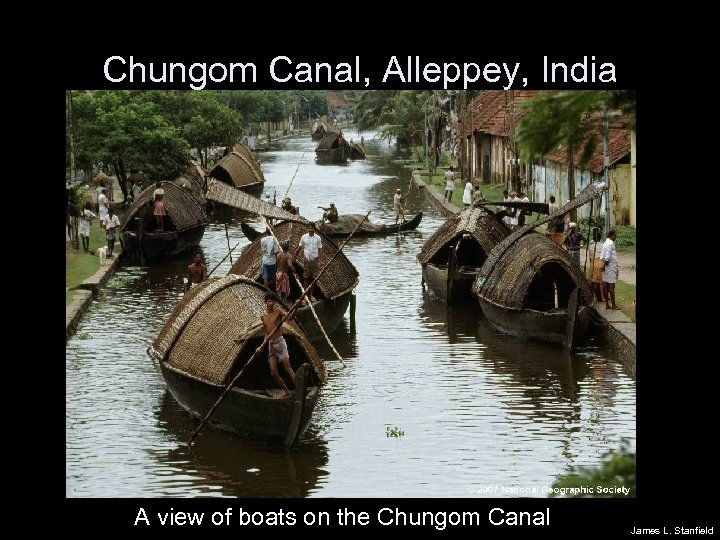 Chungom Canal, Alleppey, India A view of boats on the Chungom Canal James L.