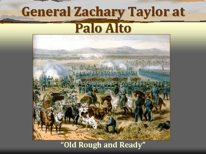 General Zachary Taylor at Palo Alto “Old Rough and Ready” 