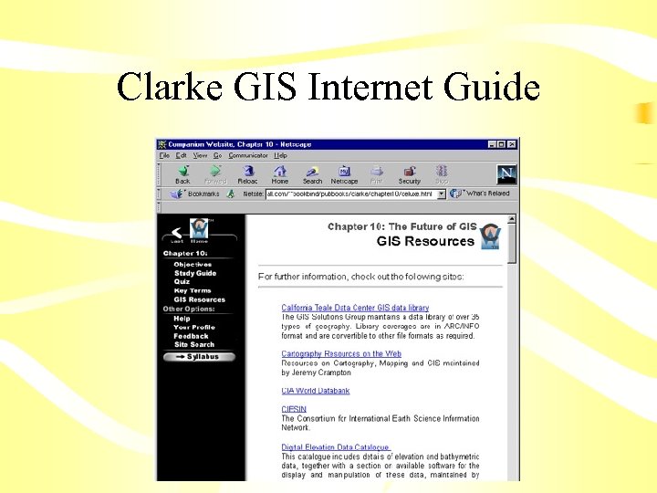 Clarke GIS Internet Guide 