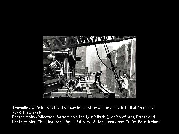 Travailleurs de la construction sur le chantier de Empire State Building, New York Photography