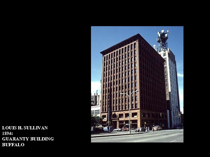 LOUIS H. SULLIVAN 1894: GUARANTY BUILDING BUFFALO 