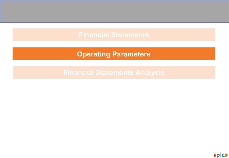 PRIVATE & CONFIDENTIAL Financial Statements Operating Parameters Financial Statements Analysis 