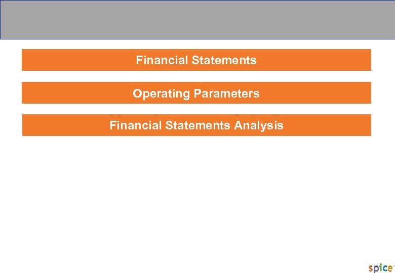 PRIVATE & CONFIDENTIAL Financial Statements Operating Parameters Financial Statements Analysis 