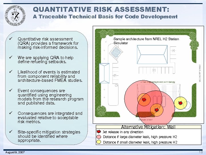 QUANTITATIVE RISK ASSESSMENT: A Traceable Technical Basis for Code Development ü Quantitative risk assessment