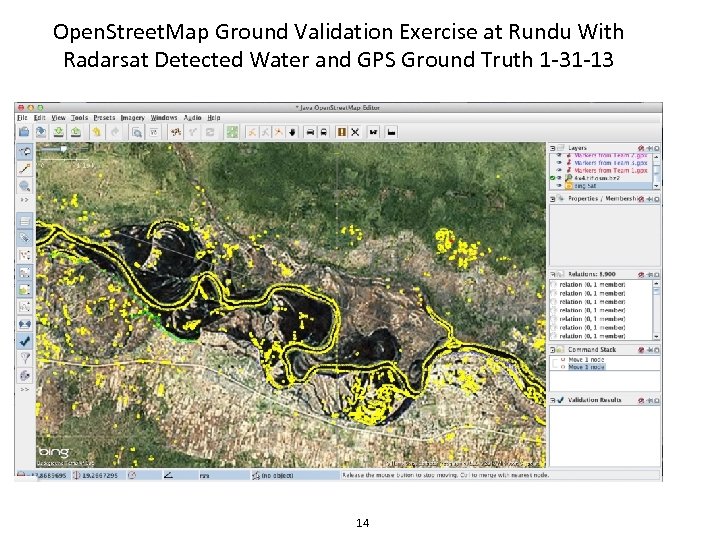 Open. Street. Map Ground Validation Exercise at Rundu With Radarsat Detected Water and GPS